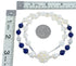 Fresh Water Pearl with Lapis Sterling Silver Bead Necklace KX121310